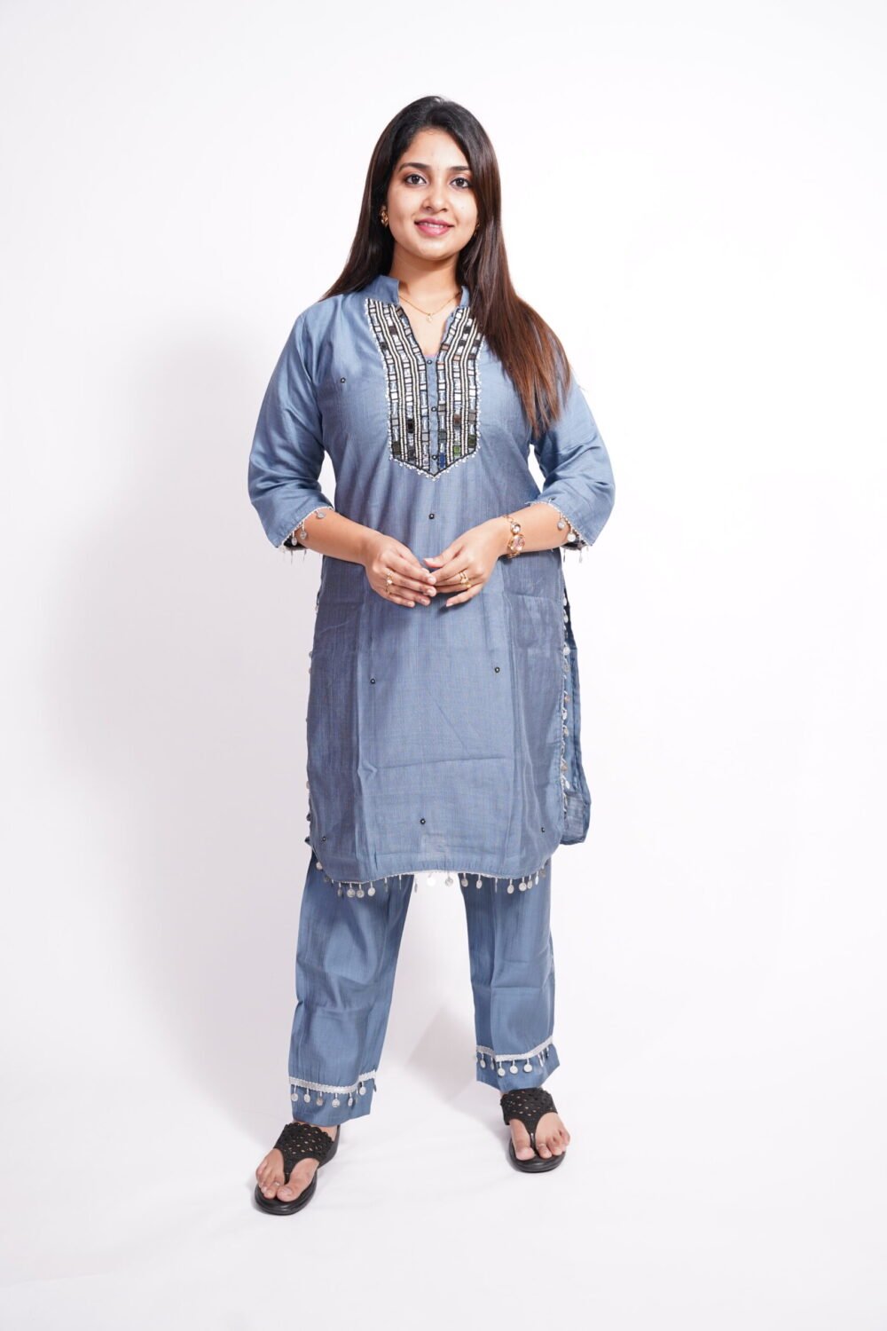 Grey Co-ord set-Straight Pose